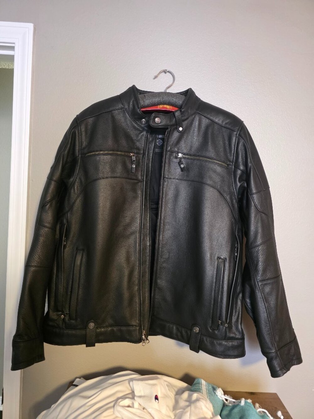 Harley Davidson swingarm leather jacket